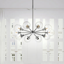 Load image into Gallery viewer, Orb Radial Pendant Light in living room.

