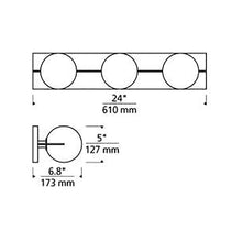 Load image into Gallery viewer, Orbel Bath Vanity Light - line drawing.
