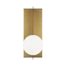 Load image into Gallery viewer, Orbel Wall Light in Aged Brass.
