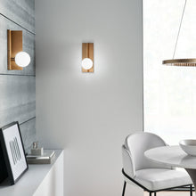 Load image into Gallery viewer, Orbel Wall Light in dining room.
