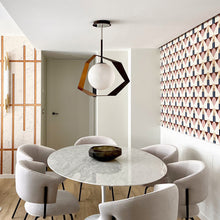 Load image into Gallery viewer, Origami LED Pendant Light in dining room.

