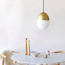Load image into Gallery viewer, Orion Oval Pendant Light in dining room.
