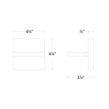 Load image into Gallery viewer, Oslo Squared Outdoor LED Wall Light - line drawing.
