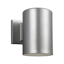 Load image into Gallery viewer, Outdoor Cylinders Wall Light in Small/14W/Painted Brushed Nickel.
