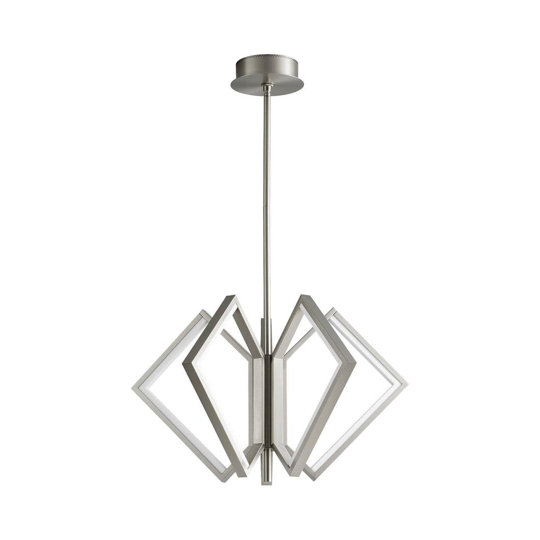 Acadia LED Chandelier in Satin Nickel (30-Inch).