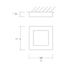 Load image into Gallery viewer, Altair LED Flush Mount Ceiling Light - line drawing.
