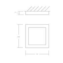 Load image into Gallery viewer, Altair LED Flush Mount Ceiling Light - line drawing.
