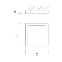 Load image into Gallery viewer, Altair LED Flush Mount Ceiling Light - line drawing.
