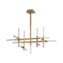 Load image into Gallery viewer, Atlantis LED Chandelier in Aged Brass (13-Light).
