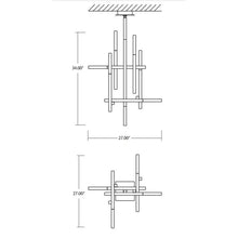 Load image into Gallery viewer, Atlantis LED Chandelier - line drawing.
