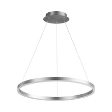 Load image into Gallery viewer, Circulo LED Pendant Light in Satin Nickel (24-Inch).
