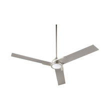 Load image into Gallery viewer, Coda Ceiling Fan in Satin Nickel (Light Kit).
