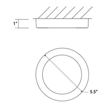 Load image into Gallery viewer, Elite LED Flush Mount Ceiling Light - line drawing.
