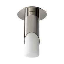 Load image into Gallery viewer, Ellipse LED Semi Flush Mount Ceiling Light in Glass/Polished Nickel (Small).

