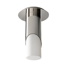 Load image into Gallery viewer, Ellipse LED Semi Flush Mount Ceiling Light in Acrylic/Polished Nickel (Small).
