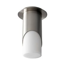 Load image into Gallery viewer, Ellipse LED Semi Flush Mount Ceiling Light in Glass/Satin Nickel (Large).
