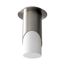 Load image into Gallery viewer, Ellipse LED Semi Flush Mount Ceiling Light in Acrylic/Satin Nickel (Large).
