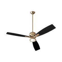Load image into Gallery viewer, Juno Ceiling Fan in Aged Brass/Light Kit.
