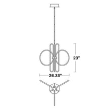 Load image into Gallery viewer, Lupe LED Pendant Light - line drawing.
