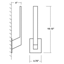 Load image into Gallery viewer, Mirage LED Bath Wall Light - line drawing.
