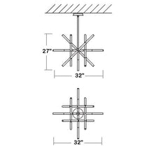 Load image into Gallery viewer, Moxy LED Pendant Light - line drawing.
