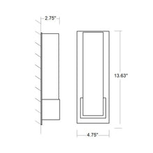 Load image into Gallery viewer, Orion LED Bath Wall Light - line drawing.
