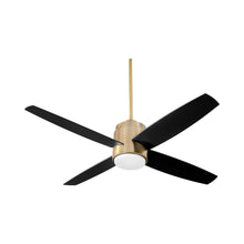 Load image into Gallery viewer, Oslo Ceiling Fan in Aged Brass (Light Kit).
