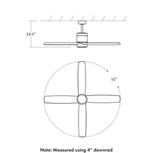 Load image into Gallery viewer, Oslo Ceiling Fan - line drawing.
