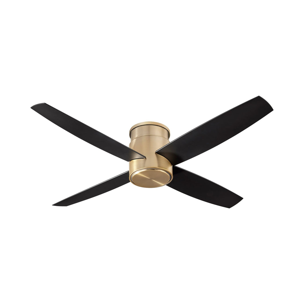 Oslo Flush Mount Ceiling Light in Aged Brass.