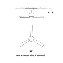 Load image into Gallery viewer, Rondure Outdoor Ceiling Fan - line drawing.
