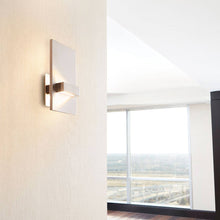 Load image into Gallery viewer, Vela LED Bath Wall Light in Detail.
