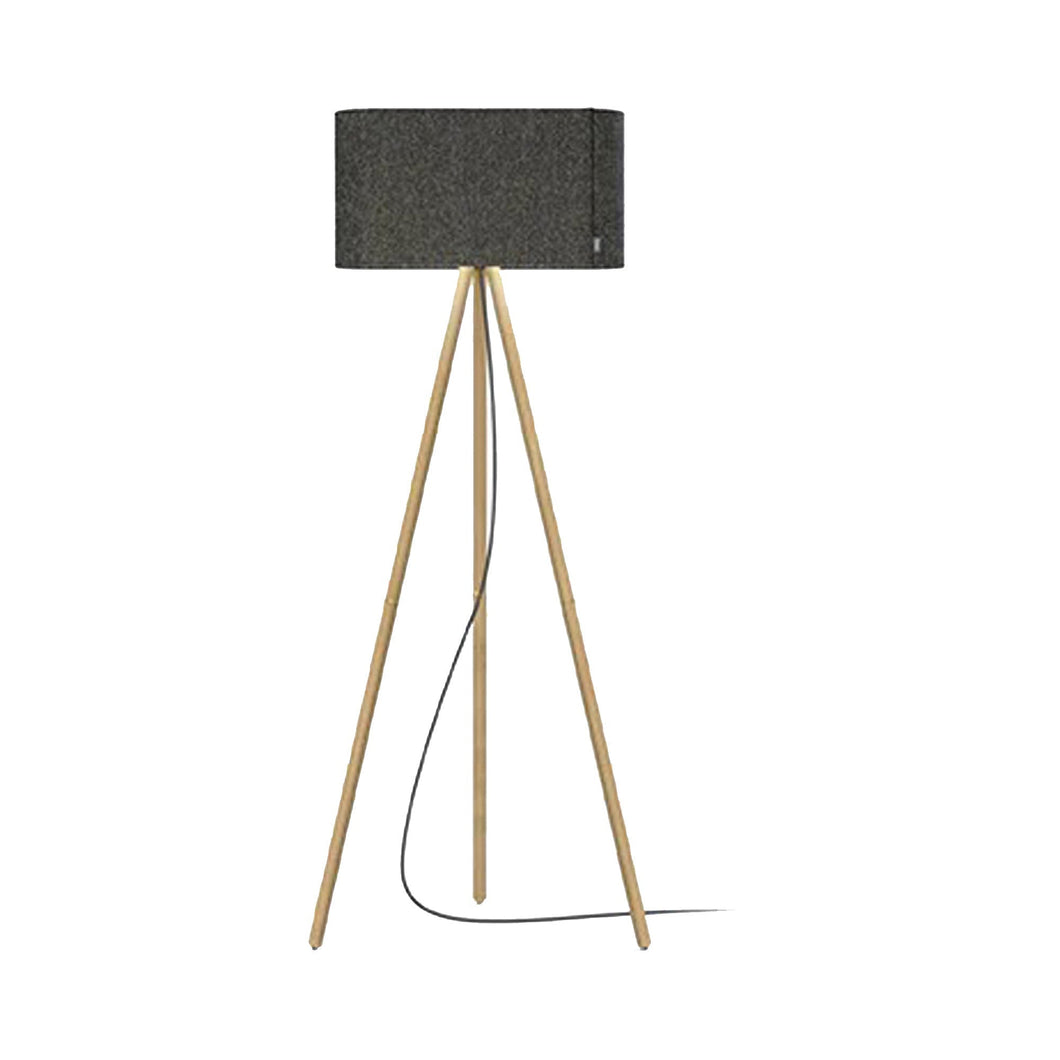 Belmont Floor Lamp in Graphite/Oak.