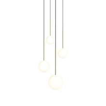 Load image into Gallery viewer, Bola LED Chandelier in Brass (4-Light).
