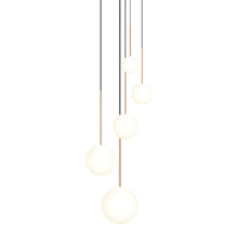 Load image into Gallery viewer, Bola LED Chandelier in Rose Gold (5-Light).
