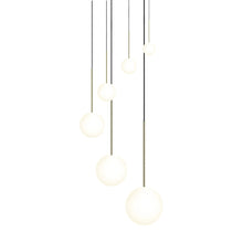 Load image into Gallery viewer, Bola LED Chandelier in Brass (6-Light).

