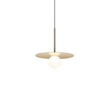 Load image into Gallery viewer, Bola LED Disc Pendant Light in Brass (Small).
