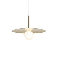 Load image into Gallery viewer, Bola LED Disc Pendant Light in Brass (Medium).
