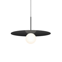 Load image into Gallery viewer, Bola LED Disc Pendant Light in Matte Black (Large).
