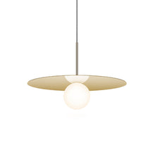 Load image into Gallery viewer, Bola LED Disc Pendant Light in Brass (Large).
