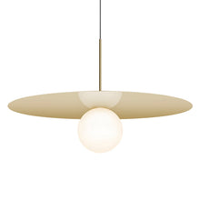 Load image into Gallery viewer, Bola LED Disc Pendant Light in Brass (X-Large).
