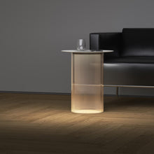 Load image into Gallery viewer, Carousel LED Floor Lamp in living room.
