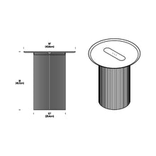 Load image into Gallery viewer, Carousel LED Floor Lamp - line drawing.
