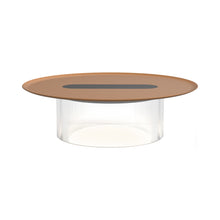 Load image into Gallery viewer, Carousel LED Table Lamp in Clear/Terracotta (Small/16-Inch).
