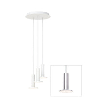 Load image into Gallery viewer, Cielo LED Chandelier in Satin Aluminum/Gray (3-Light).
