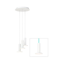 Load image into Gallery viewer, Cielo LED Chandelier in White/Turquoise (3-Light).
