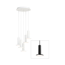 Load image into Gallery viewer, Cielo LED Chandelier in Black/Black (5-Light).

