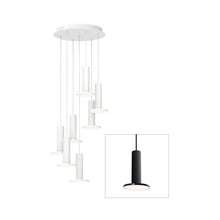 Load image into Gallery viewer, Cielo LED Chandelier in Black/Black (7-Light).
