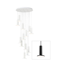 Load image into Gallery viewer, Cielo LED Chandelier in Black/Black (13-Light).
