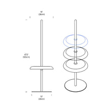 Load image into Gallery viewer, Nivel LED Floor Lamp - line drawing. 
