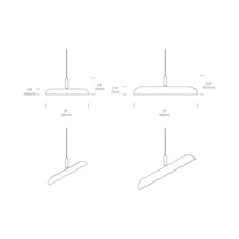 Load image into Gallery viewer, Nivel LED Pendant Light - line drawing.

